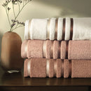 (KIT TOALHAS) BANHO, ROSTO E PISO - LUMINA KARSTEN - Ivory/Ferrugem