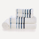 (KIT TOALHAS) BANHO, ROSTO E PISO -  LUMINA KARSTEN - Branco/ Azul