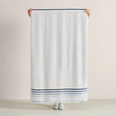 (KIT TOALHAS) BANHO, ROSTO E PISO -  LUMINA KARSTEN - Branco/ Azul